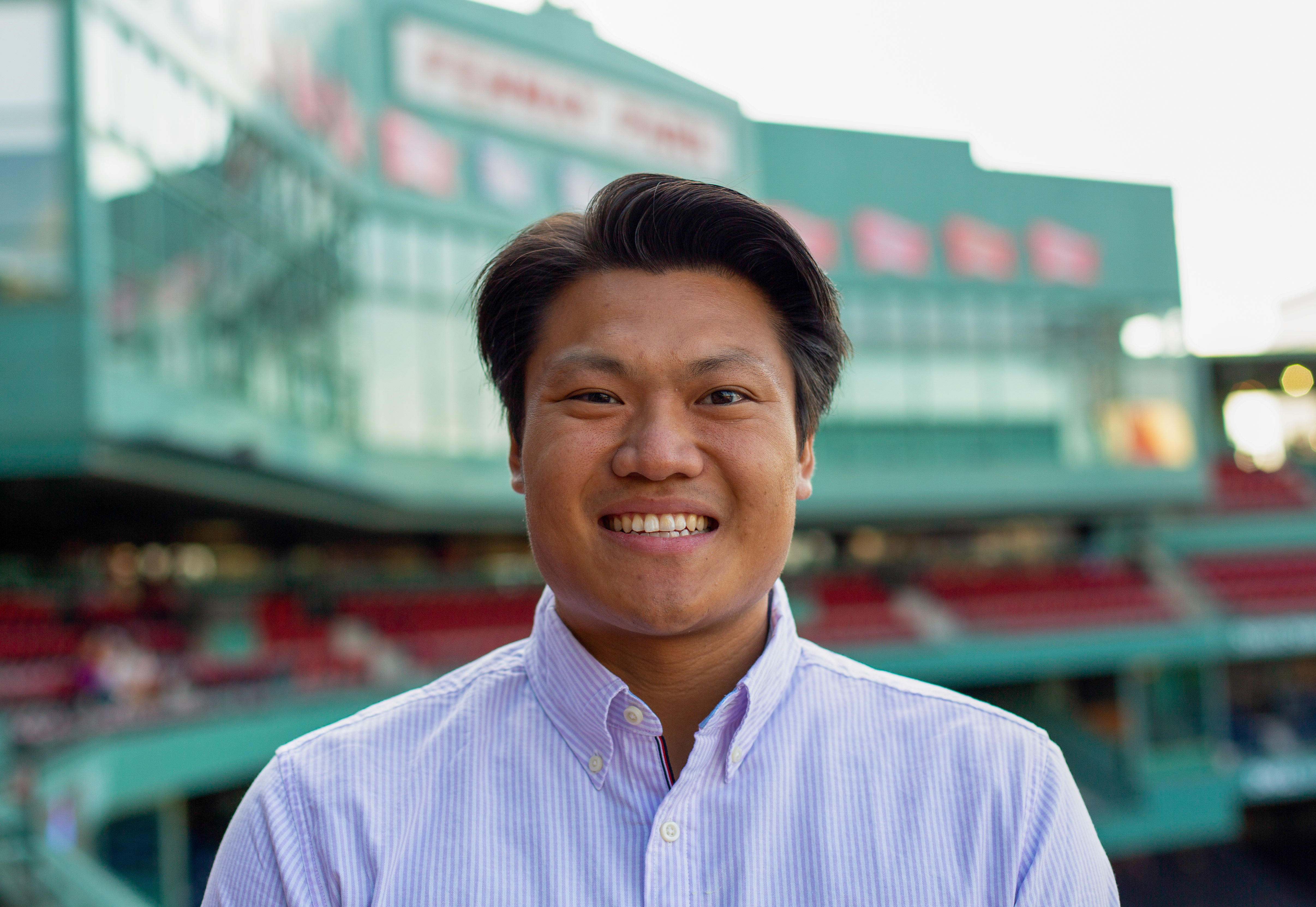 Aaron Wong at Fenway Park